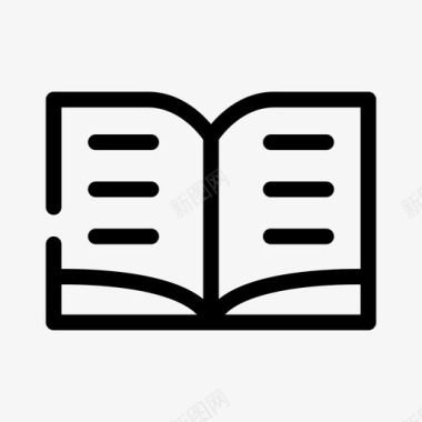 书籍开放式教育图标图标