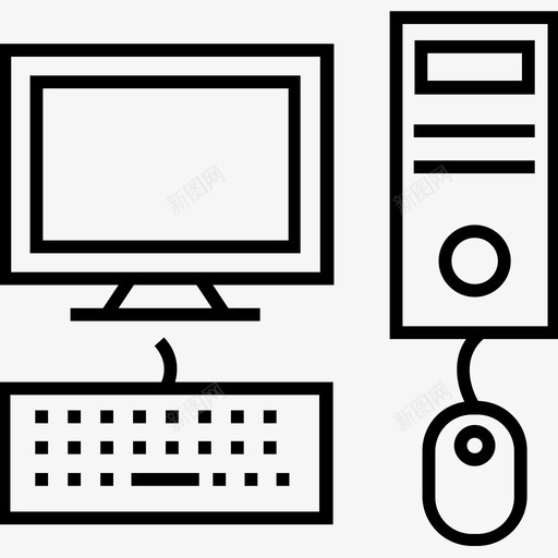 桌面系统电脑个人电脑图标svg_新图网 https://ixintu.com 1400网页和搜索引擎优化平面线图标 个人电脑 桌面系统 电脑