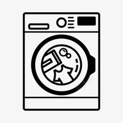 洗衣机烘干机洗衣房洗衣机烘干机图标高清图片