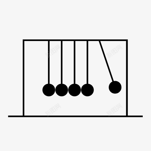 牛顿摇篮物理玩具图标svg_新图网 https://ixintu.com 牛顿摇篮 物理 玩具 装饰