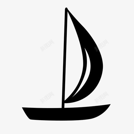 帆船沙滩图标svg_新图网 https://ixintu.com 帆船 沙滩