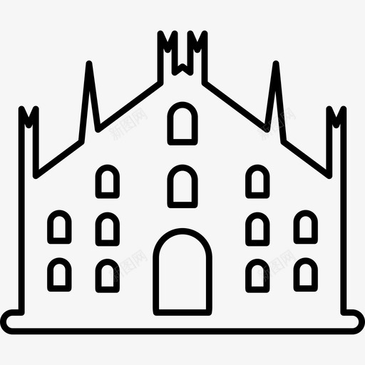 米兰大教堂纪念碑纪念碑3图标svg_新图网 https://ixintu.com 米兰大教堂 纪念碑 纪念碑3