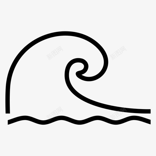波浪灾难海洋图标svg_新图网 https://ixintu.com 冲浪 杂线 波浪 海啸 海洋 海浪 灾难