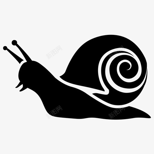 蜗牛淡水陆地图标svg_新图网 https://ixintu.com 昆虫 海洋 淡水 蜗牛 软体动物 陆地