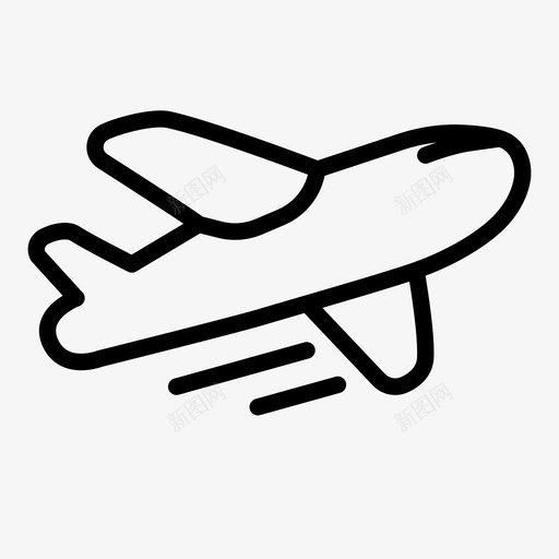 空运货物飞机图标svg_新图网 https://ixintu.com 空运 航运物流 货物 飞机