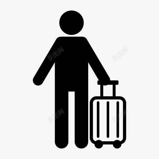 旅行者商务旅行行李图标svg_新图网 https://ixintu.com 假期 商务旅行 手提箱 旅行者 行李