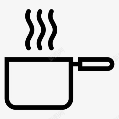 锅烹饪酱图标图标