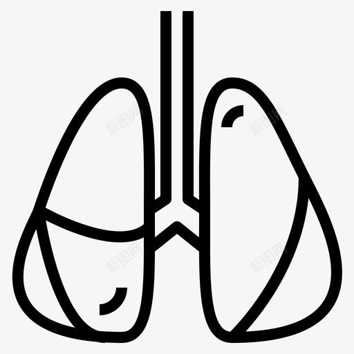 肺肺泡呼吸图标svg_新图网 https://ixintu.com 呼吸 癌症 细胞和器官 肺 肺泡