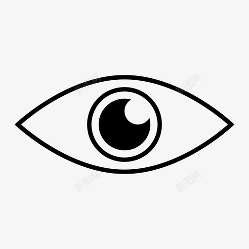 视图眼睛外观图标svg_新图网 https://ixintu.com 外观 显示 界面 眼睛 视图 视觉