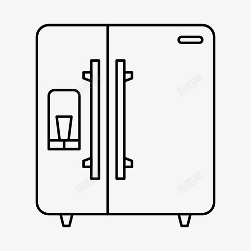冰箱电器冰柜图标svg_新图网 https://ixintu.com 冰柜 冰箱 厨房 厨房用具3 电器 简单