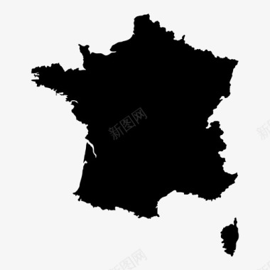 法国地图科西嘉岛巴黎图标图标
