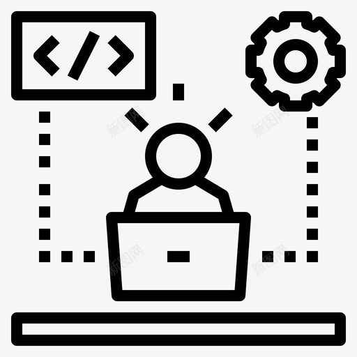 程序员编码数据图标svg_新图网 https://ixintu.com 开发者 数据 数据分析 程序员 编码 软件
