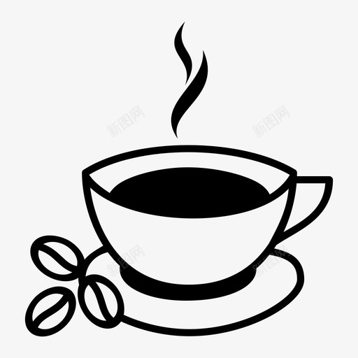 热咖啡咖啡杯一杯咖啡图标svg_新图网 https://ixintu.com 一杯咖啡 咖啡杯 热咖啡 饮料