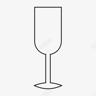 香槟杯饮料厨房和食物图标图标