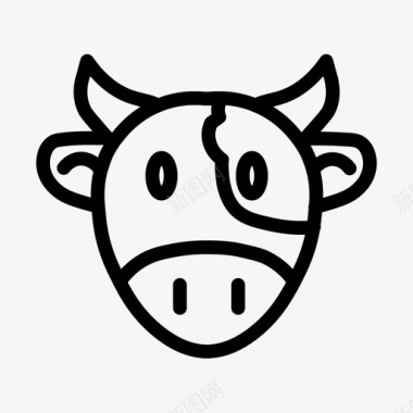 牛动物肉图标图标