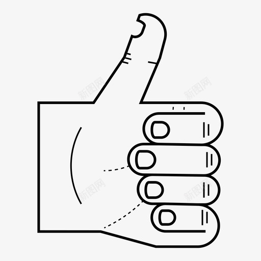 左手拇指向上身体手指图标svg_新图网 https://ixintu.com 像 左手拇指向上 手 手势 手指 身体