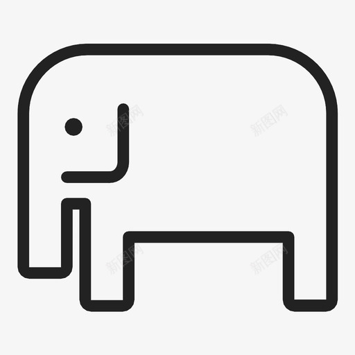 大象动物森林图标svg_新图网 https://ixintu.com 动物 大象 森林