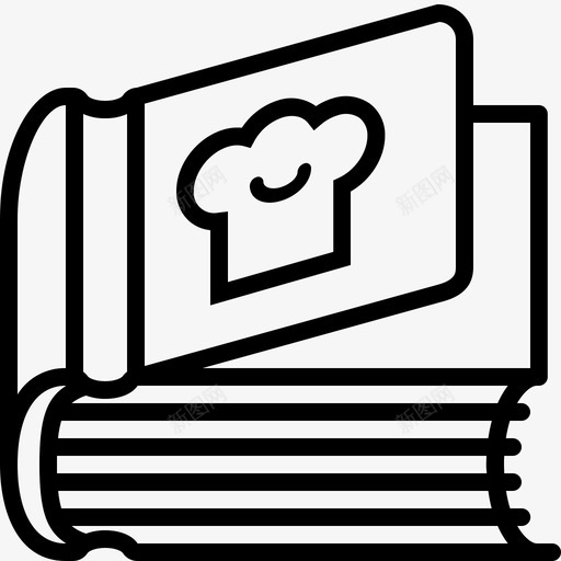 食谱烹饪食物图标svg_新图网 https://ixintu.com 图书馆 烹饪 美味的图书馆大纲 食物 食谱 食谱书