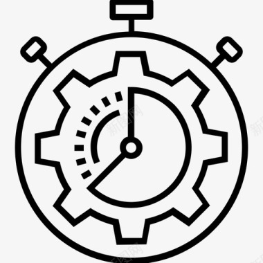 计时器齿轮截止日期图标图标