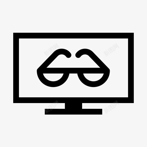 电视屏幕眼镜外观电视图标svg_新图网 https://ixintu.com 外观 电视 电视屏幕图标 电视屏幕眼镜