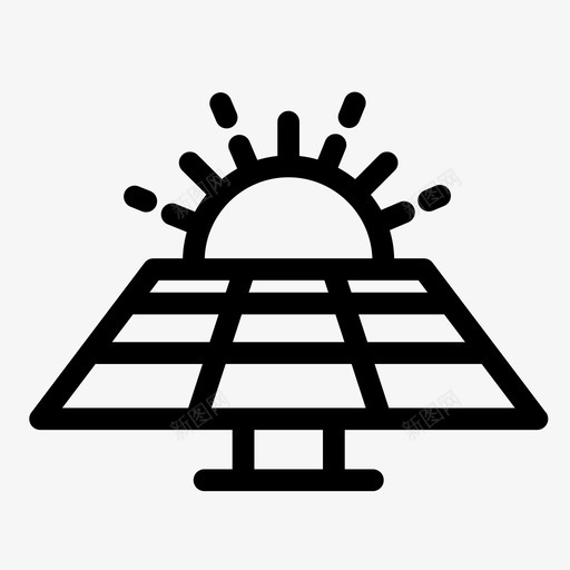 太阳能绿色能源可再生能源图标svg_新图网 https://ixintu.com 可再生能源 太阳能 太阳能板 绿色能源 绿色能源生态