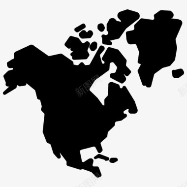 北美加拿大大陆图标图标