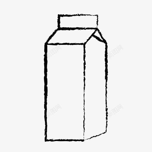 牛奶盒奶制品饮料图标svg_新图网 https://ixintu.com 奶制品 牛奶盒 超市 食品ii乳制品 饮料