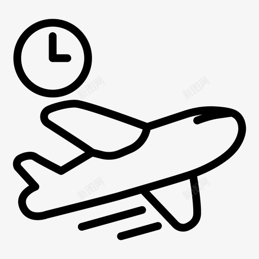 空运货物飞机图标svg_新图网 https://ixintu.com 空运 航运物流 货物 飞机