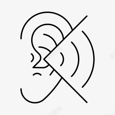 听力耳聋丧失图标图标
