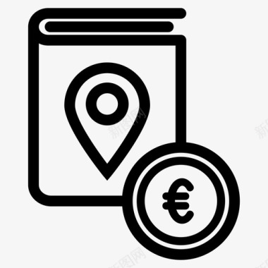 地址簿价格欧元位置图标图标