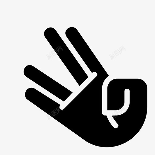 手手指人图标svg_新图网 https://ixintu.com mnml20 人 手 手指 斯波克 符号