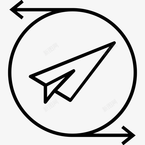 纸飞机飞机发送图标svg_新图网 https://ixintu.com 600金融平面线图标 发送 同步 纸飞机 飞机