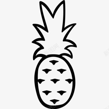 菠萝水果粗糙图标图标
