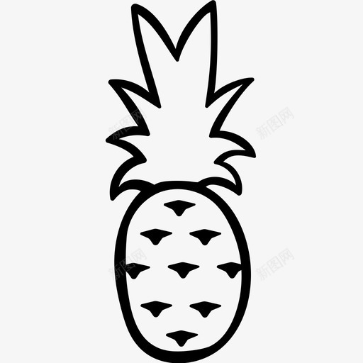 菠萝水果粗糙图标svg_新图网 https://ixintu.com 水果 热带 甜 粗糙 菠萝 酸 食物库
