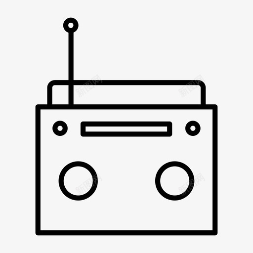 收音机盒式录音机收音机天线图标svg_新图网 https://ixintu.com 收音机 收音机天线 盒式录音机 立体声