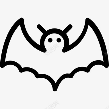 万圣节蝙蝠可怕的邪恶的蝙蝠图标图标