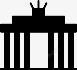 德国勃兰登堡门勃兰登堡门柏林德国图标高清图片