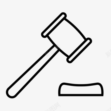 法律木槌锤子图标图标