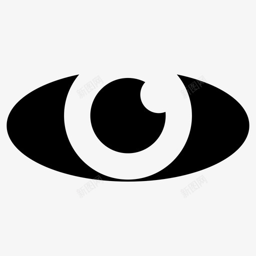 眼睛眼球视野图标svg_新图网 https://ixintu.com 医疗保健 眼球 眼睛 视野
