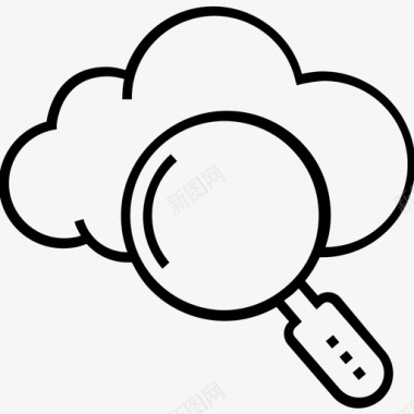 云搜索云计算云服务图标图标