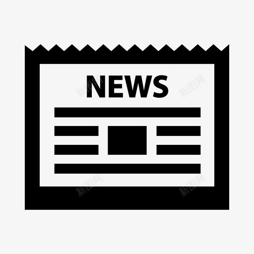 iconmonstr-newspaper-2-iconsvg_新图网 https://ixintu.com iconmonstr-newspaper-2-icon