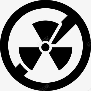 放射性危险禁止辐射图标图标