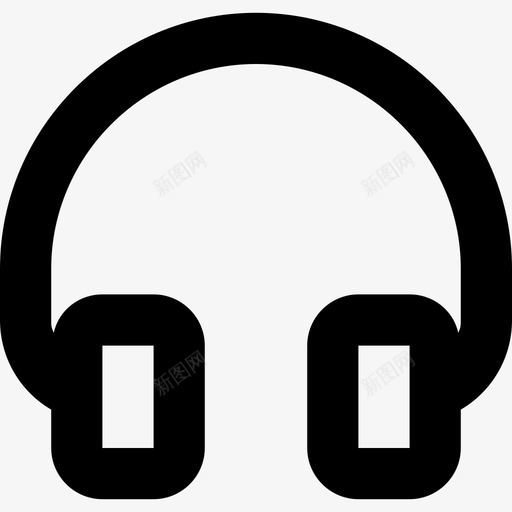 耳机小工具科技线图标svg_新图网 https://ixintu.com 小工具 科技线图标 耳机