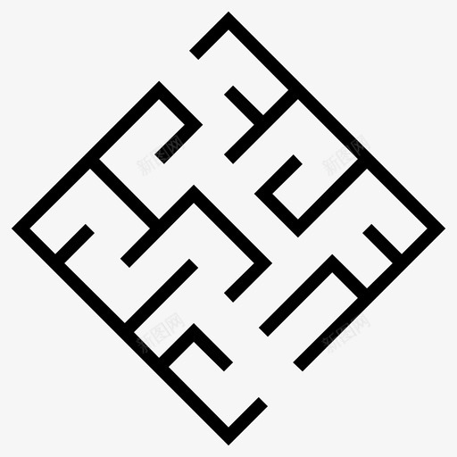 谜题迷宫网络图标svg_新图网 https://ixintu.com 网络 谜题 路径 迷宫 迷宫迷宫