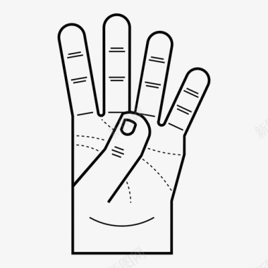 左手四指身体数图标图标