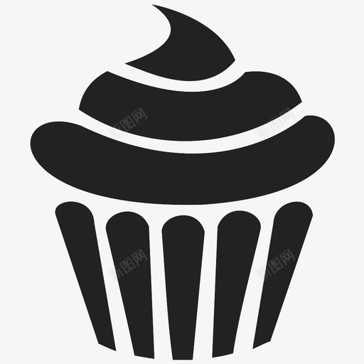 松饼装饰蛋糕厨师图标svg_新图网 https://ixintu.com 厨师 松饼装饰 纸杯蛋糕 蛋糕 食物