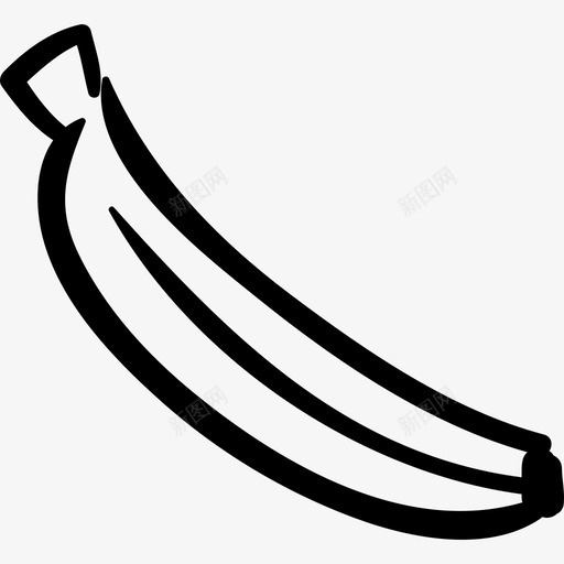 香蕉水果食品手工烹饪图标svg_新图网 https://ixintu.com 手工烹饪 食品 香蕉水果