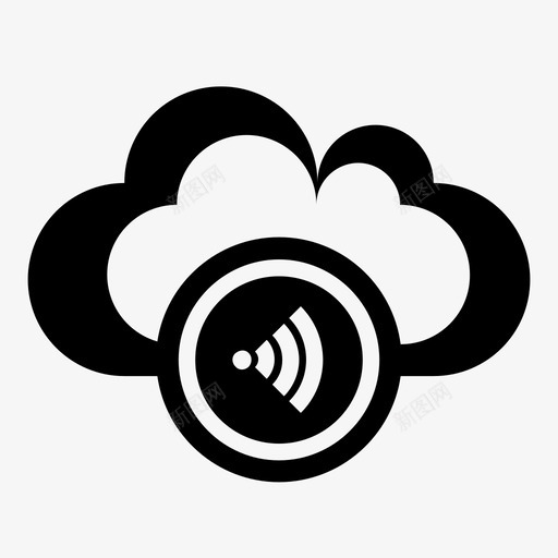 云服务广播云计算云数据图标svg_新图网 https://ixintu.com 云存储 云数据 云服务 云服务广播 云计算 无线