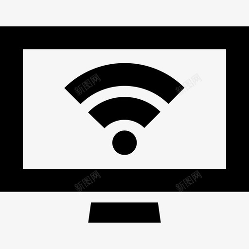 带有WiFi信号的屏幕工具和用具无线接入点图标svg_新图网 https://ixintu.com 工具和用具 带有WiFi信号的屏幕 无线接入点