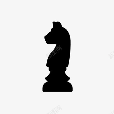黑骑士象棋马图标图标